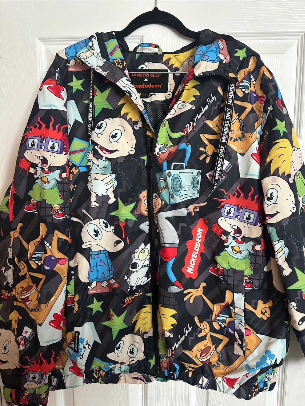 Nickelodeon Multicolor Cartoon Print Windbreaker Jacket